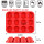 Custom 12 24 Grid Silicone Jelly Biscuit Mold Non Stick Circular Muffin Cup Mold Heat-resistant Baking Tray Cake Molds Factory Supply