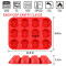 Custom 12 24 Grid Silicone Jelly Biscuit Mold Non Stick Circular Muffin Cup Mold Heat-resistant Baking Tray Cake Molds Factory Supply