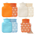 320ml  Mini Silicone Hot Water Bottle Portable Hot Water Bag With Plush Cover for Travel Pain Relief Holiday Gifts