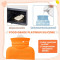 320ml  Mini Silicone Hot Water Bottle Portable Hot Water Bag With Plush Cover for Travel Pain Relief Holiday Gifts