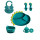 Wholesale Custom Dinosaur Silicone Dining Plate Food Grade Baby Bib Bowl Plate Spoons And Fork Feeding Set