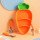 Factory Customized Cute Carrot Silicone Baby Dinner Plate With Spoon Fork Dinnerware Set