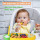 Yellow Carrot Silicone Baby Dining Plate Non-slip Easy to Clean Baby Plate With Spoon Fork Drinking Straw Dinnerware Set