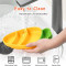 Yellow Carrot Silicone Baby Dining Plate Non-slip Easy to Clean Baby Plate With Spoon Fork Drinking Straw Dinnerware Set