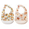 Silicone Feeding Bib Custom Pattern Waterproof Adjustable bib baby meal waterproof anti-fouling bib