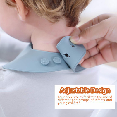BPA Free Waterproof Soft Durable Adjustable Custom logo Silicone Baby Bibs for Babies Toddlers