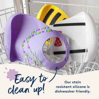 Wholesale Custom Cartoon Cute Waterproof Easy Wipe Clean Silicone Baby Bib For Baby Toddler