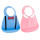 Wholesale Custom Cartoon Cute Waterproof Easy Wipe Clean Silicone Baby Bib For Baby Toddler