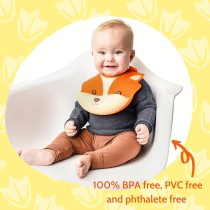 Factory Customization Animal Waterproof Adjustable Soft Silicone Baby Bibs for Child Toddlers