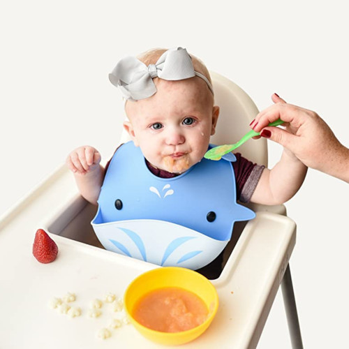 Factory Customization Animal Waterproof Adjustable Soft Silicone Baby Bibs for Child Toddlers