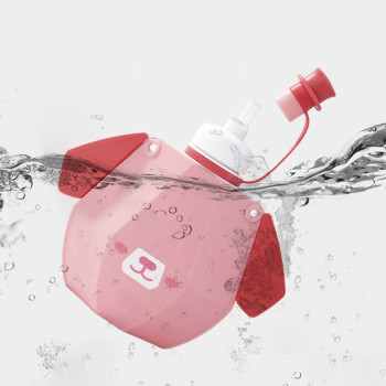 Children Cartoon Portable Leak Proof Reuseable BPA Free Silicone Foldable Water Bottles for Travel