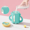 Custom Cartoon Handles Insulated Reusable Kids Toddler Sippy Training Cups Silicone Sleeves