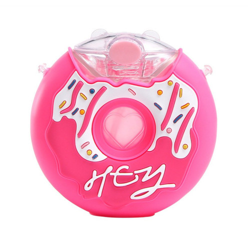 Reuseable BPA Free Cartoon Donuts Silicone Travel Water Bottle Silicone Sleeves for Kids Toddler