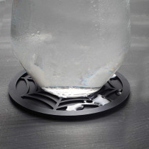 Black Modern Custom Silicone Coasters Drink Coasters Heat Resistant Non-Slip Cup Mat