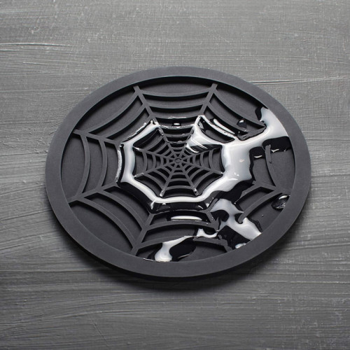 Black Modern Custom Silicone Coasters Drink Coasters Heat Resistant Non-Slip Cup Mat