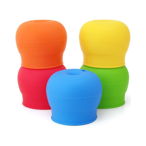 Custom Wholesale Anti-dust Airtight Seal Cover Spill-Proof Silicone Sippy Lids