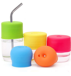 Custom Wholesale Anti-dust Airtight Seal Cover Spill-Proof Silicone Sippy Lids