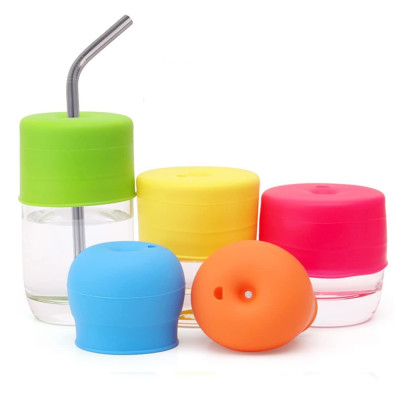 Custom Wholesale Anti-dust Airtight Seal Cover Spill-Proof Silicone Sippy Lids