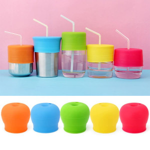 Custom Wholesale Anti-dust Airtight Seal Cover Spill-Proof Silicone Sippy Lids