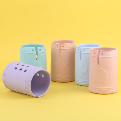 Wholesale Custom Cartoon Water Jug Sleeve Carrier Holder Water Bottle Protective Silicone Sleeve for Kid