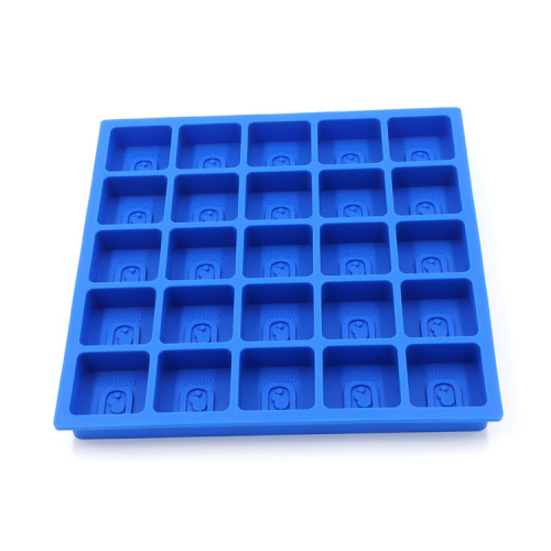 Custom logo Durable Flexible BPA Free Ice Cubes Molds Silicone Ice Trays for Whiskey