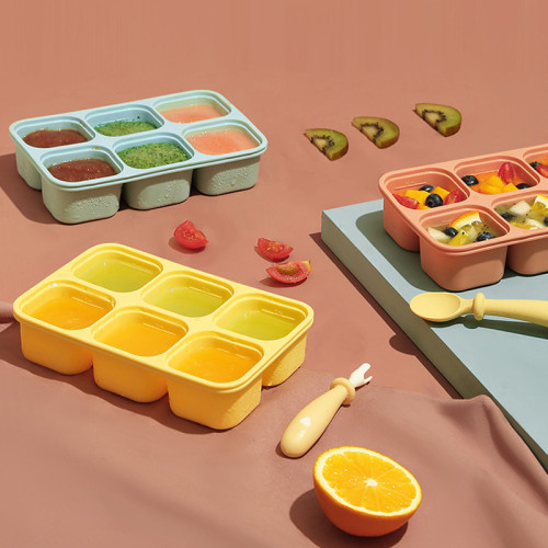 Custom Logo Silicone Baby Food Freezer Tray Storage Container Food Molds