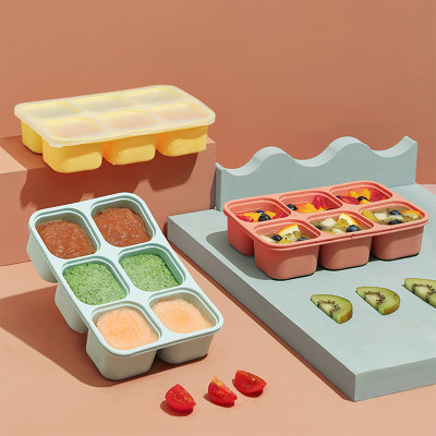 Custom Logo Silicone Baby Food Freezer Tray Storage Container Food Molds