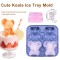 New Design 4 Cavity 3D Koala Ice Grid Mold Food Grade Easy Release Silicone Ice Cube Mold Customized Mold Factory Supply