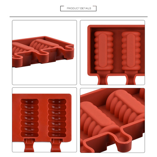 4 Cavity Tanghulu Silicone Popsicle Mold DIY Homemade Ice Cream Mold