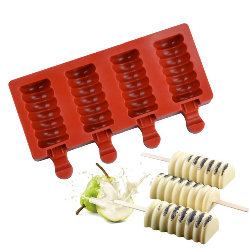 4 Cavity Tanghulu Silicone Popsicle Mold DIY Homemade Ice Cream Mold