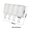4 Cavity Vertical Stripe Ice Cream Mold Household Children Homemade Small Silicone Popsicle Mold