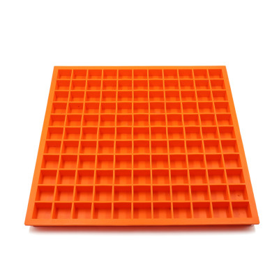 Custom 100 Cavity Mini Square Candy Chocolate Mold DIY Silicone Ice Cube Mold Food Grade Ice Cube Tray