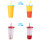 Temperature-sensing straw color-changing cup 710ml beverage temperature-sensing plastic straw cup pp color-changing straw water cup manufacturer