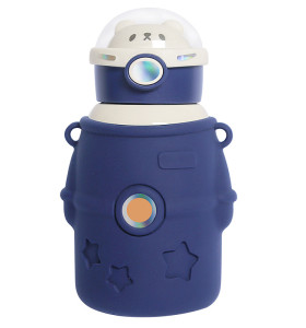 Wholesale Custom Interstellar Space Astronaut Thermos Cup Creative Cartoon Children's Cute Silicone Thermos Pot Sleeve