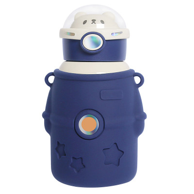 Wholesale Custom Interstellar Space Astronaut Thermos Cup Creative Cartoon Children's Cute Silicone Thermos Pot Sleeve