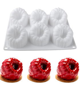 Factory Custom Multiple Styles Raspberry Strawberry Fruit Shape Silicone Cake Mold Food Grade Dessert Mold