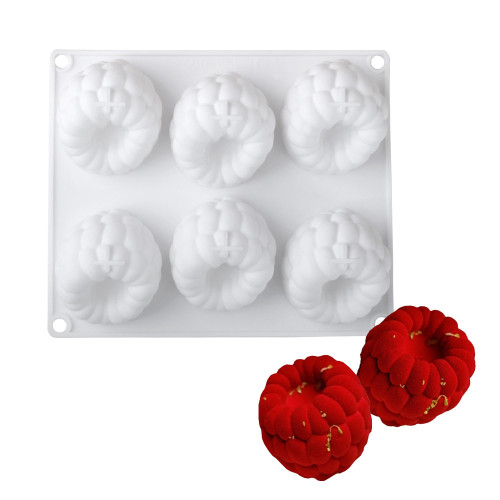 Factory Custom Multiple Styles Raspberry Strawberry Fruit Shape Silicone Cake Mold Food Grade Dessert Mold