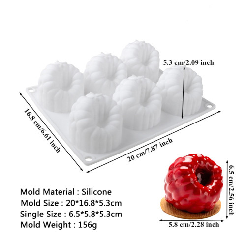Factory Custom Multiple Styles Raspberry Strawberry Fruit Shape Silicone Cake Mold Food Grade Dessert Mold