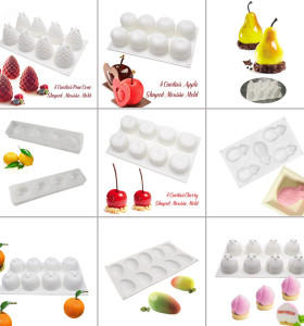 Customized Fruit Series Mousse Cake Silicone Mold Food Grade Dessert Mold