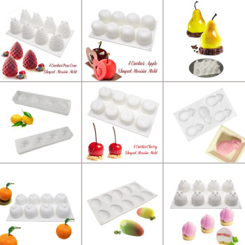 Customized Fruit Series Mousse Cake Silicone Mold Food Grade Dessert Mold
