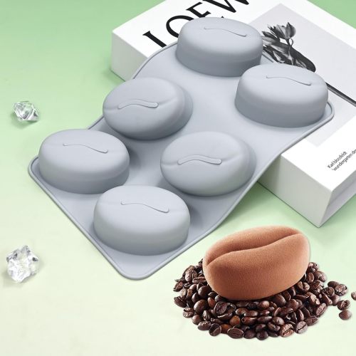 Customized Food Grade Coffee Bean Shape Mousse Silicone Mold Non-stick Baking Cake Mold DIY Dessert Mold