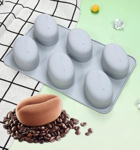 Customized Food Grade Coffee Bean Shape Mousse Silicone Mold Non-stick Baking Cake Mold DIY Dessert Mold