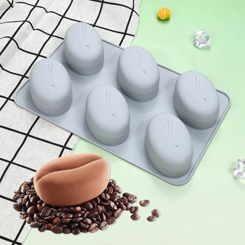 Customized Food Grade Coffee Bean Shape Mousse Silicone Mold Non-stick Baking Cake Mold DIY Dessert Mold