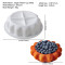 New 6 Cavity Flower Shaped Egg Tart Basin Silicone Mousse Mold Non-stick Cake Mold Baking Tools