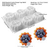 New 6 Cavity Flower Shaped Egg Tart Basin Silicone Mousse Mold Non-stick Cake Mold Baking Tools