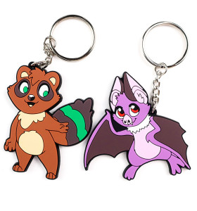 Factory Custom Design Anime Cartoon Keychain 2D 3D Cute Rubber PVC Keychain