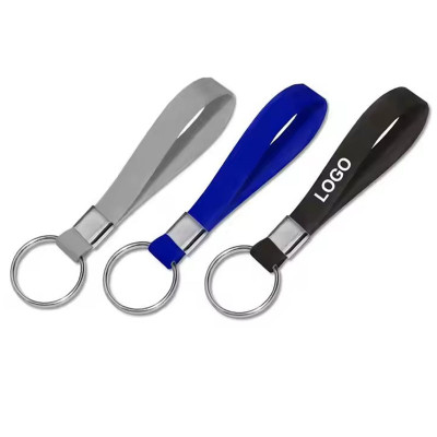 Custom Colorful Printing Key Holder Keychain Bracelet Silicone Wristband Keyring with logo