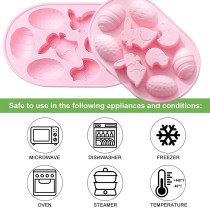 Customized Easter Silicone Mold for Rabbit Egg Shaped Chocolate Cake Candy Candle Soap Holiday Decoration Mold