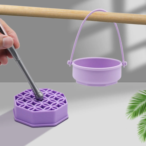 3 in 1 Silicone Makeup Brush Cleaner Mat Silicon Cosmetic Brushes Cleaning Tool Set Organizer for Storage and Air Drying