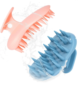 Factory Customized Handle Comfortable Super Soft Hair Silicone Scalp Massager Shampoo Brush